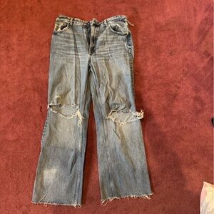 Zara Distressed Blue Jeans